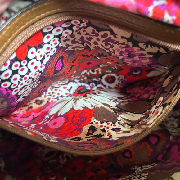 Vera Bradley Leather Quilted Mini Marlo Crossbody Saddle Brown - Picture 8 of 16